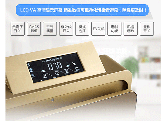 实时显示PM2.5+智能控制 SKG空气净化器来袭 功能超赞